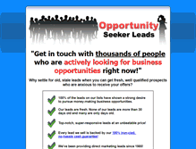 Tablet Screenshot of opportunity-seeker-leads.com